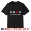 Ps I Love You Day Valentine’S Day Purple Heart Boys Kids Shirt