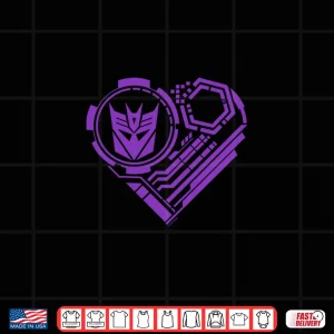 Design Transformers ValentineS Day Decepticon Heart Long Sleeve Shirt