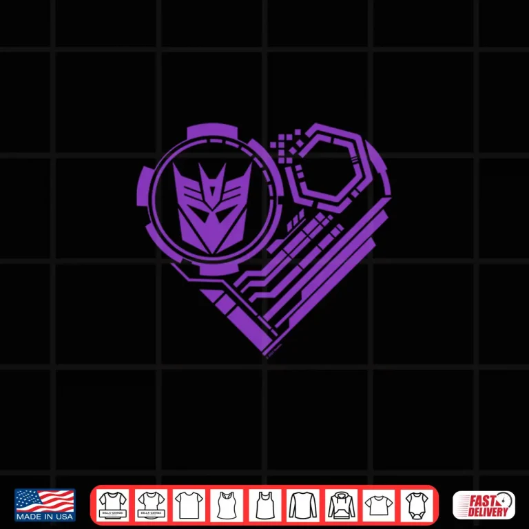 Design Transformers ValentineS Day Decepticon Heart Long Sleeve Shirt