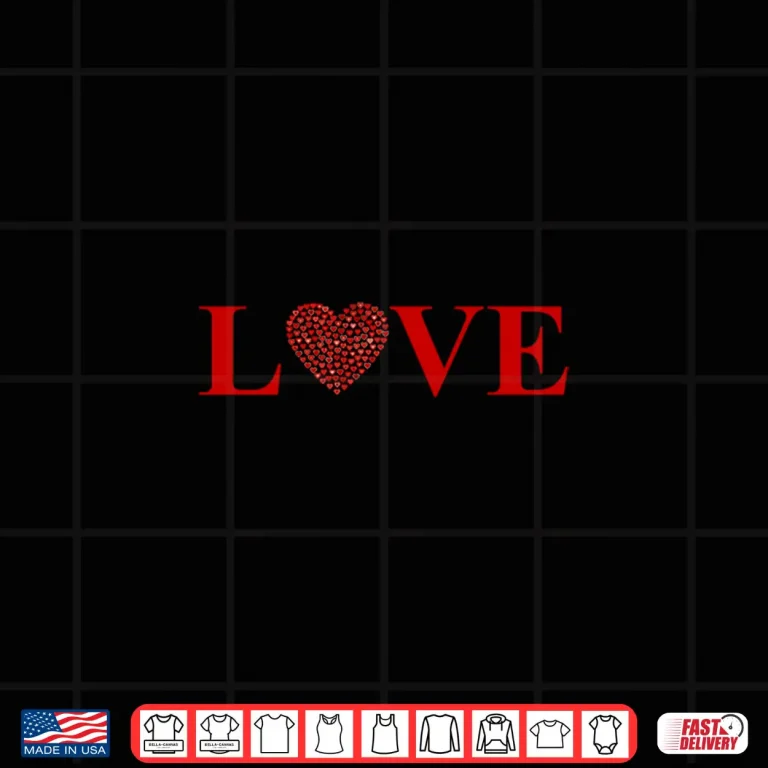 Design Unique ValentineS Day Love With Red Hearts Shirt