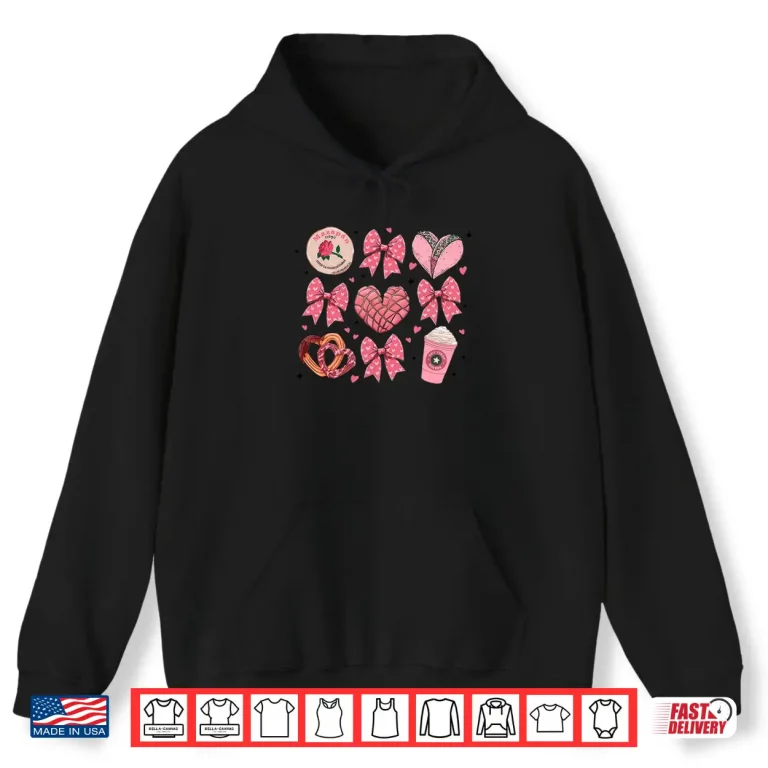 Hoodie Valentine Coquette Pan Dulce Concha ValentineS Day Shirt