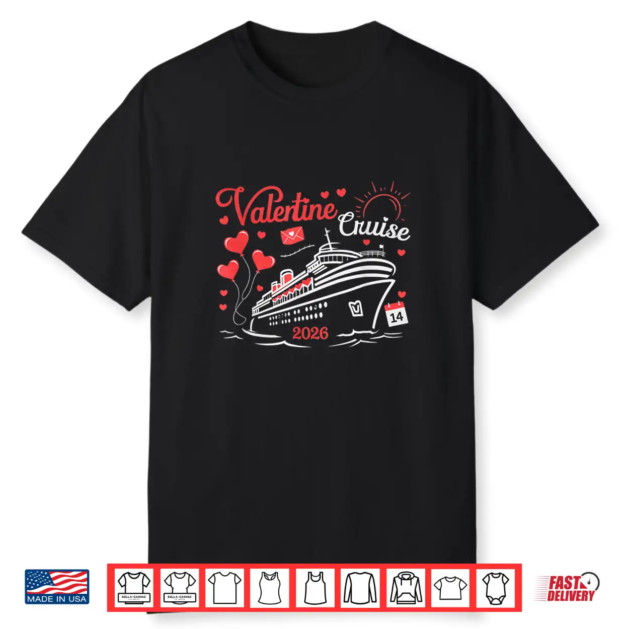 Valentine’S Day Cruise Squad 2026 Matching Couples Vacation Shirt Valentine’S Day Cruise Squad 2026 Matching Couples Vacation Shirt