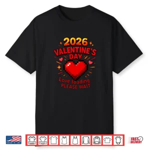 Valentine’S Day Pixel Heart Funny Gamer Love Motif Long Sleeve Shirt