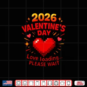 Design ValentineS Day Pixel Heart Funny Gamer Love Motif Long Sleeve Shirt