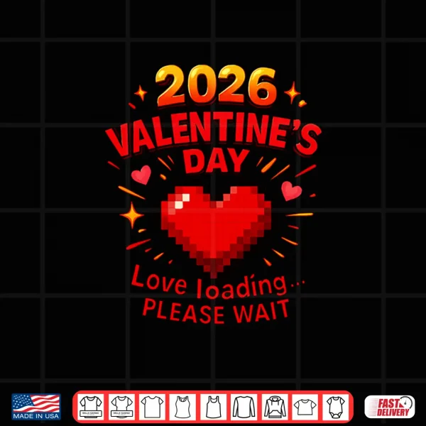 Design ValentineS Day Pixel Heart Funny Gamer Love Motif Long Sleeve Shirt