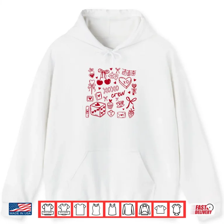 Hoodie Women Xoxo Crew ValentineS Day GalentineS Day Matching Shirt