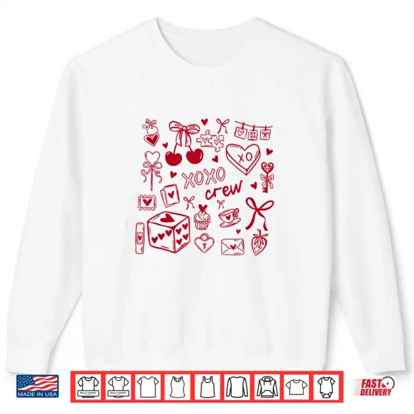 Women Xoxo Crew Valentine'S Day Galentine'S Day Matching Shirt 2 Sweatshirt Women Xoxo Crew ValentineS Day GalentineS Day Matching Shirt