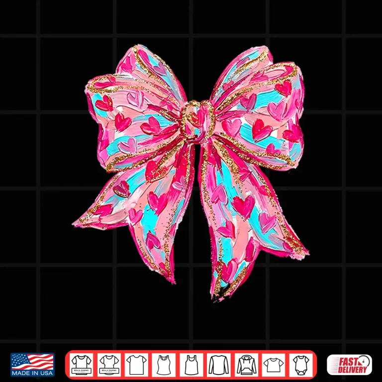 Design Coquette Bow ValentineS Day Girl Woman Cute Heart Love Gift Shirt 1