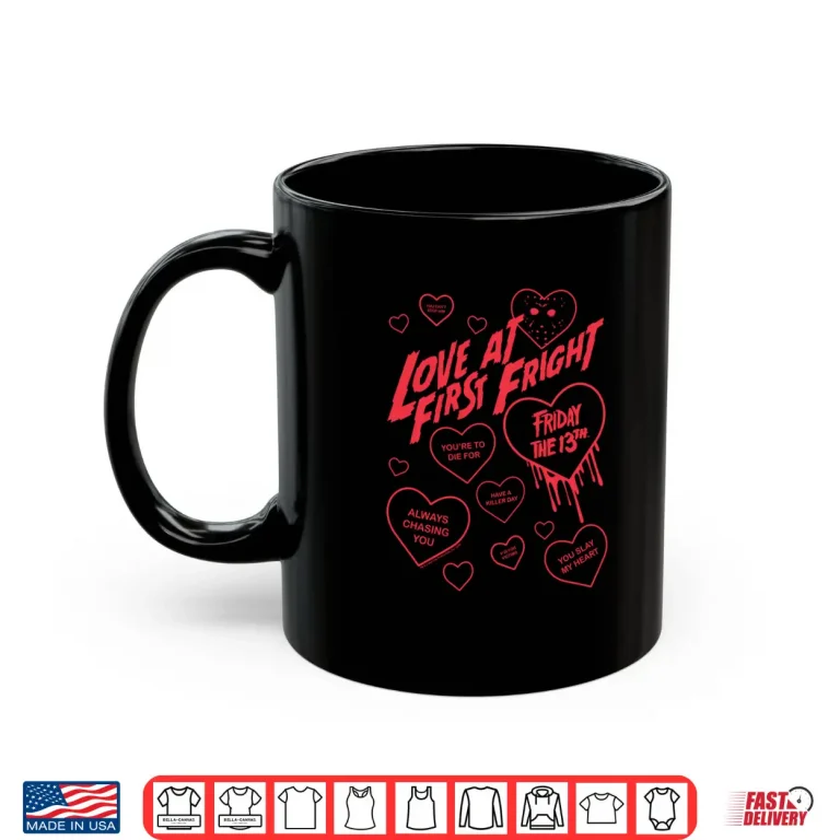 Friday The 13Th Love At First Fright Valentine'S Day Hearts Shirt 3 Mug Friday The 13Th Love At First Fright ValentineS Day Hearts Shirt 1