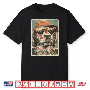 Golden Retriever With Sunglasses Kisses Valentine’S Day Shirt