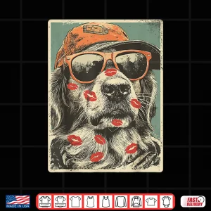 Design Golden Retriever With Sunglasses Kisses ValentineS Day Shirt