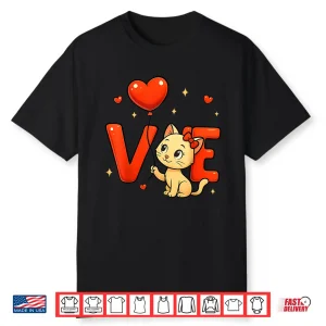 Happy Meowentine’S Day Cute Cat Heart Valentine’S Day Shirt