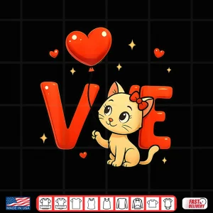 Design Happy MeowentineS Day Cute Cat Heart ValentineS Day Shirt