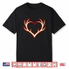 Heart Deer Antlers Valentine’S Day Women Girls Hunting Love Shirt