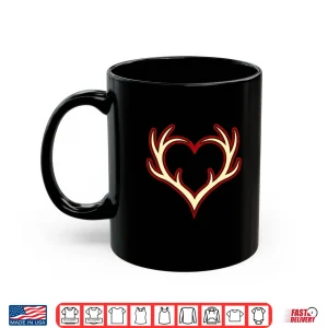 Mug Heart Deer Antlers ValentineS Day Women Girls Hunting Love Shirt