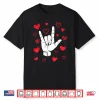 I Love You Sign Language Valentine’S Day Asl Hearts Shirt