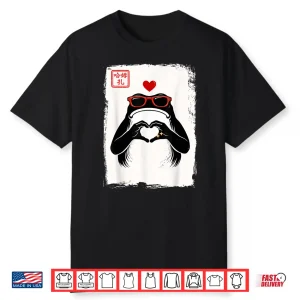 Love Frog Red Sunglasses Japanese Ink Style Valentine’S Day Shirt
