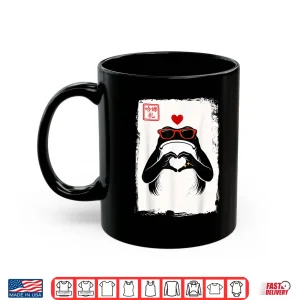 Mug Love Frog Red Sunglasses Japanese Ink Style ValentineS Day Shirt