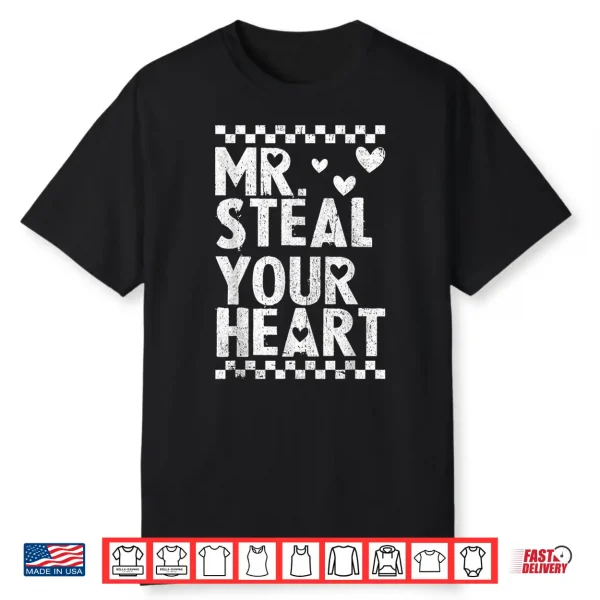 Mr Steal Your Heart For Boys Toddlers Valentine’S Day Kids Shirt Mr Steal Your Heart For Boys Toddlers Valentine’S Day Kids Shirt