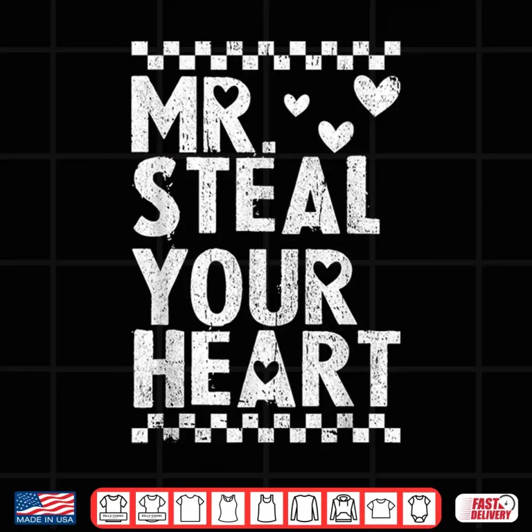 Design Mr Steal Your Heart For Boys Toddlers ValentineS Day Kids Shirt 1
