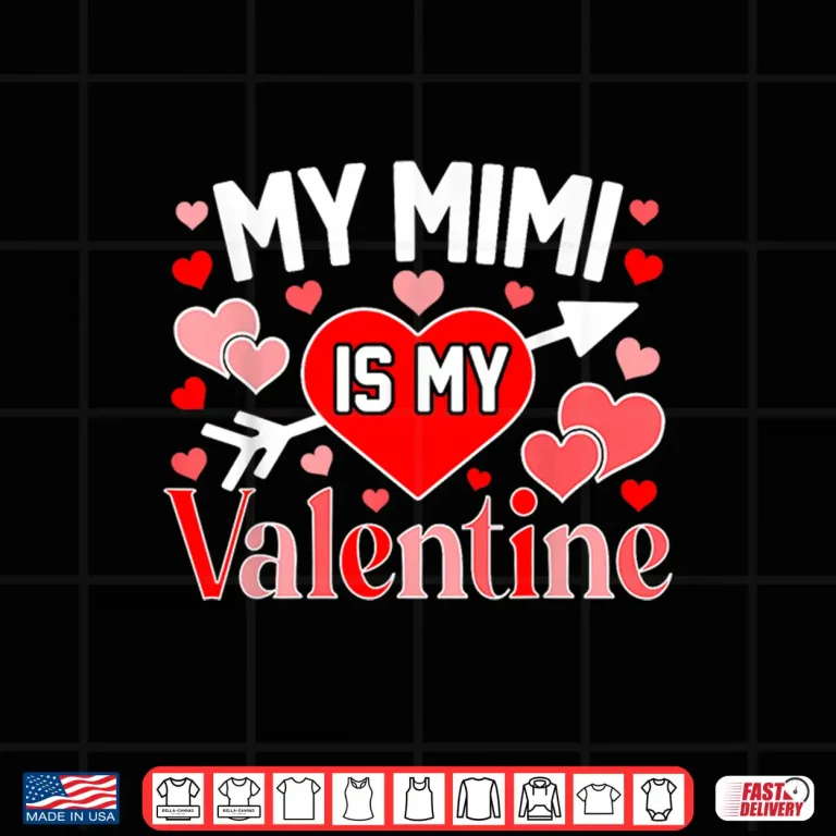 Design My Mimi Is My Valentine Cute Hearts ValentineS Day Shirt