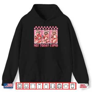 Hoodie Not Today CupidSnarky Raccoon ValentineS Day Shirt