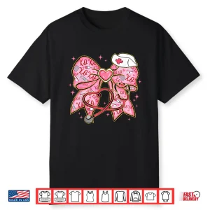 Nurse Valentine’S Day Heart Stethoscope Er Icu Nicu Rn Nurse Shirt