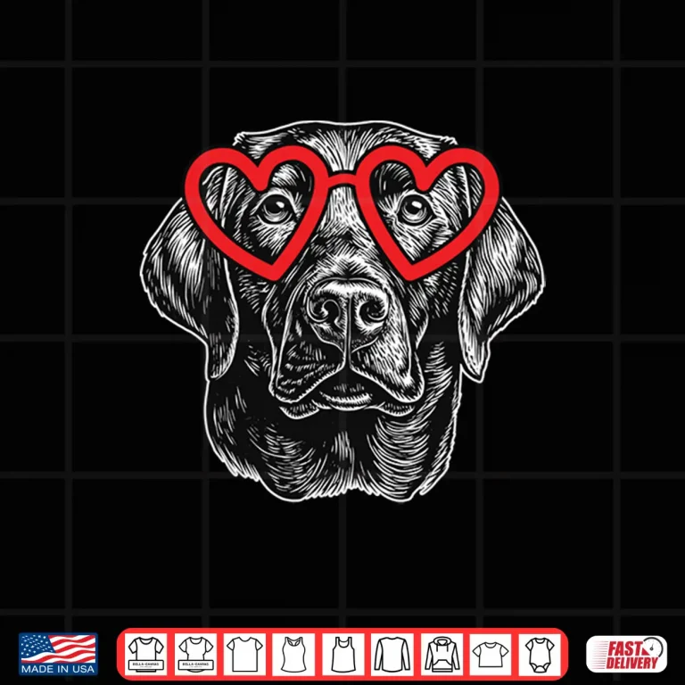Design ValentineS Day Labrador Retriever Cute Valentine Dog Heart Shirt