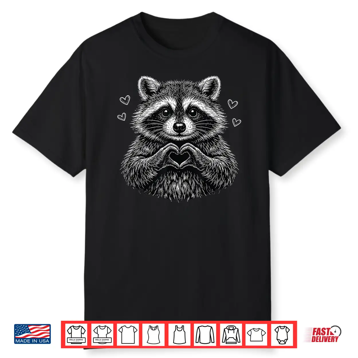 Valentine’S Day Raccoon Love Feral But Cute Heart Women Girl Shirt Valentine’S Day Raccoon Love Feral But Cute Heart Women Girl Shirt