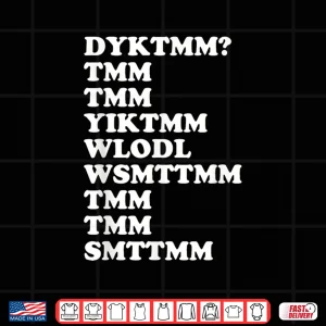 Design Do You Know The Muffin Man DYKTMM Nostalgic Saying Quote Shirt