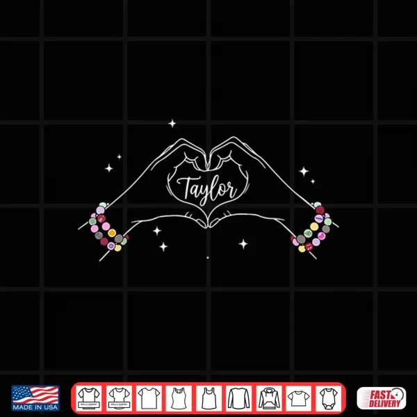 Design Heart Hands Taylor First Name Girl Vintage 70s 80s Shirt