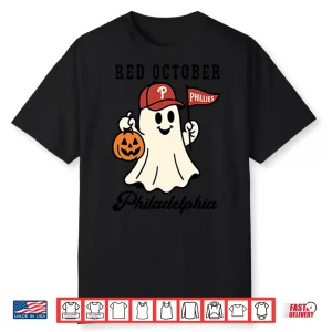 Red October Philadelphia Phillies Halloween Ghost Shirt