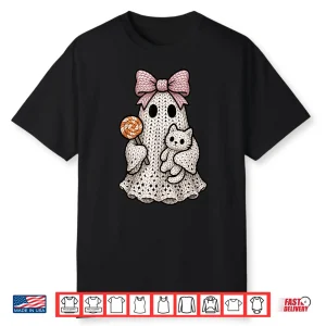 Ghost Coquette Knitting Crafting Yarn Crocheting Halloween Shirt
