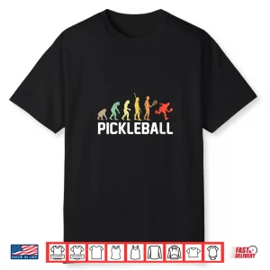 Pickleball Evolution Vintage Men Women Kids Funny Shirt