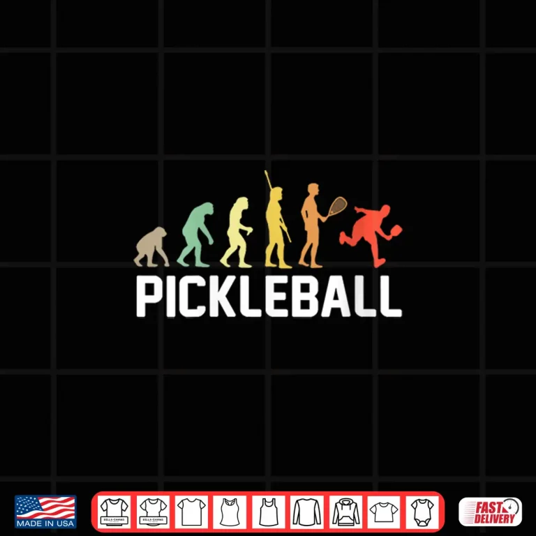 Design Pickleball Evolution Vintage Men Women Kids Funny Shirt