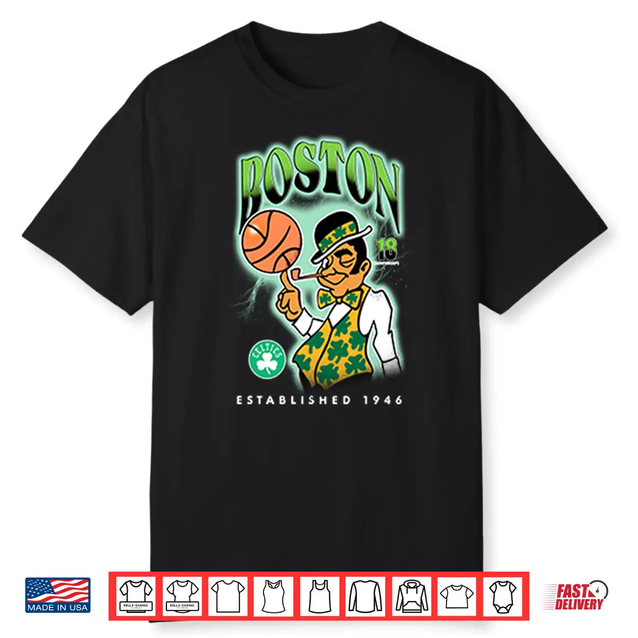 Boston Celtics Established 1946 18 Championships Shirt Boston Celtics Established 1946 18 Championships Shirt