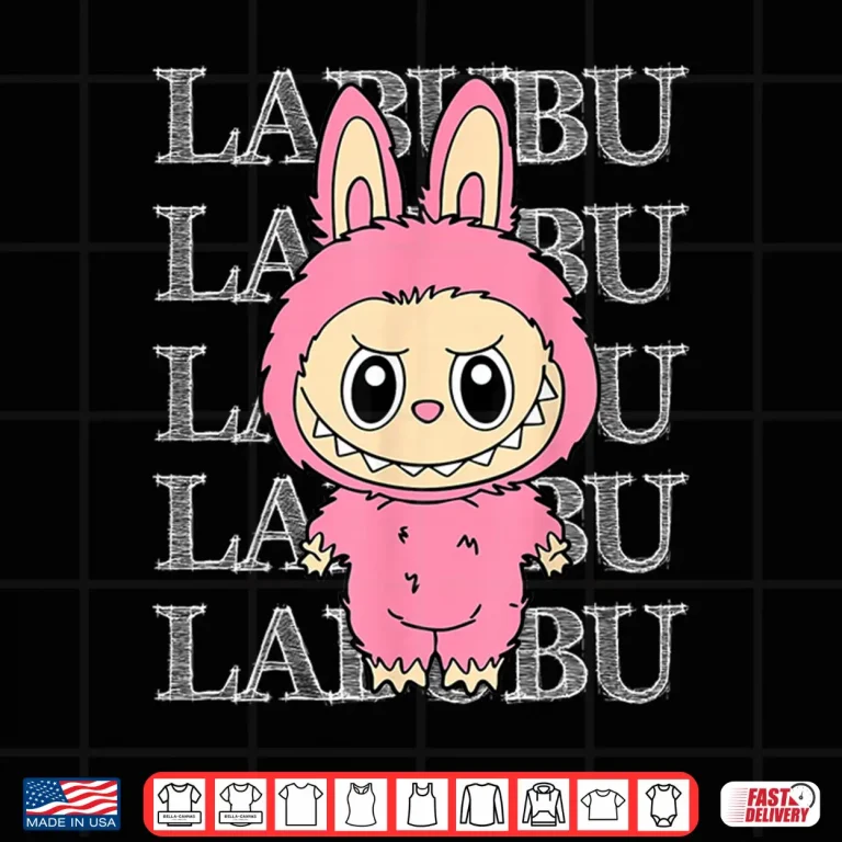 Cute Pink Labubu Shirt 4 Design Cute Pink Labubu Shirt