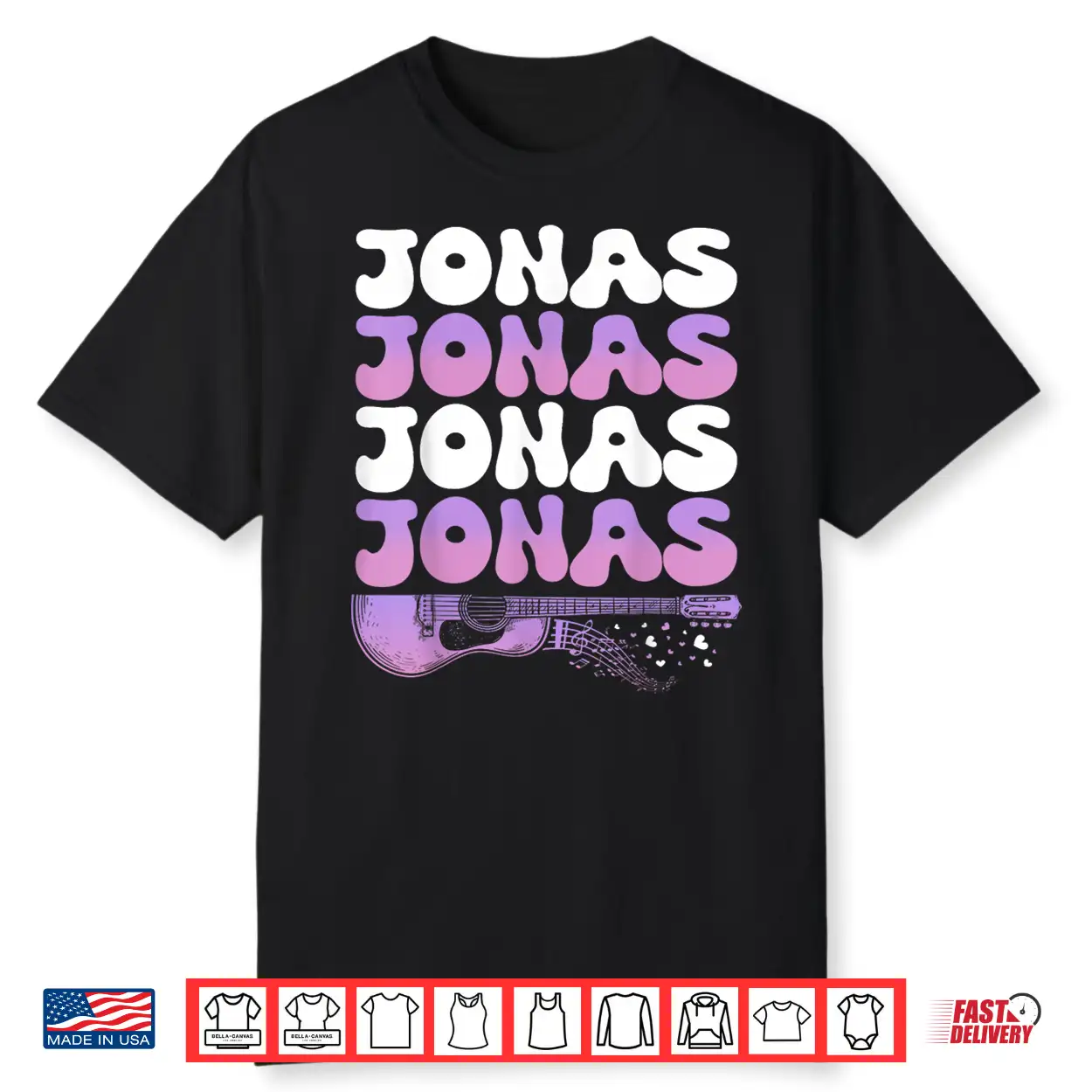 Retro Jonas First Name I Love Jonas 80’S Groovy Shirt Retro Jonas First Name I Love Jonas 80’S Groovy Shirt