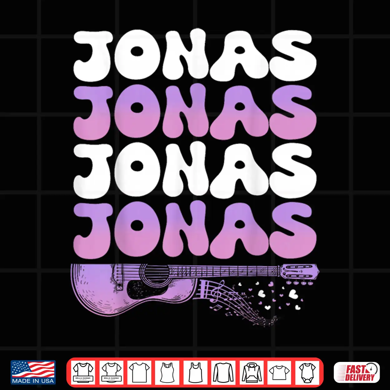 Retro Jonas First Name I Love Jonas 80’S Groovy Shirt Retro Jonas First Name I Love Jonas 80’S Groovy Shirt