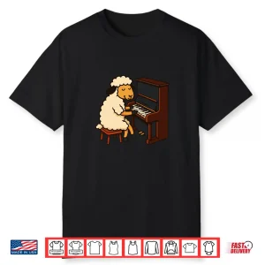 Cute Sheep Playing Piano Musician Music Shirt