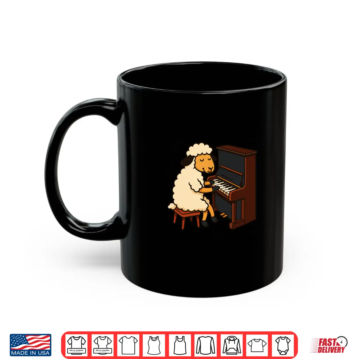Cute Sheep Playing Piano Musician Music Shirt Cute Sheep Playing Piano Musician Music Shirt