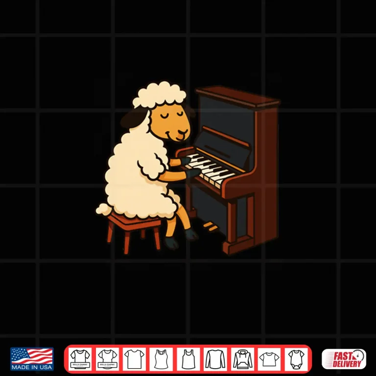 Cute Sheep Playing Piano Musician Music Shirt 4 Design Cute Sheep Playing Piano Musician Music Shirt