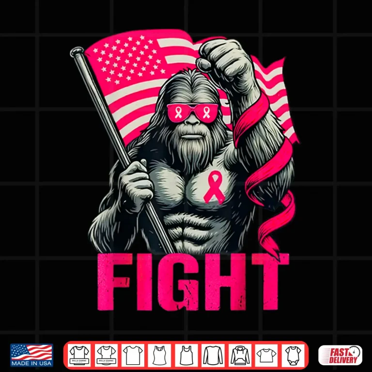 Bigfoot Pink Ribbon Fight Breast Cancer Awareness Shirt 4 Design Bigfoot Pink Ribbon Fight Breast Cancer Awareness Shirt