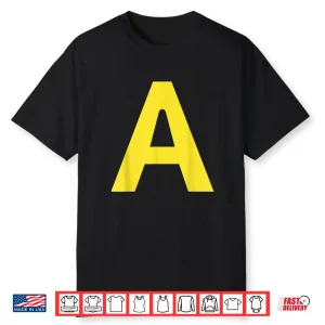 Halloween Letter A Alphabet Matching Costume Shirt