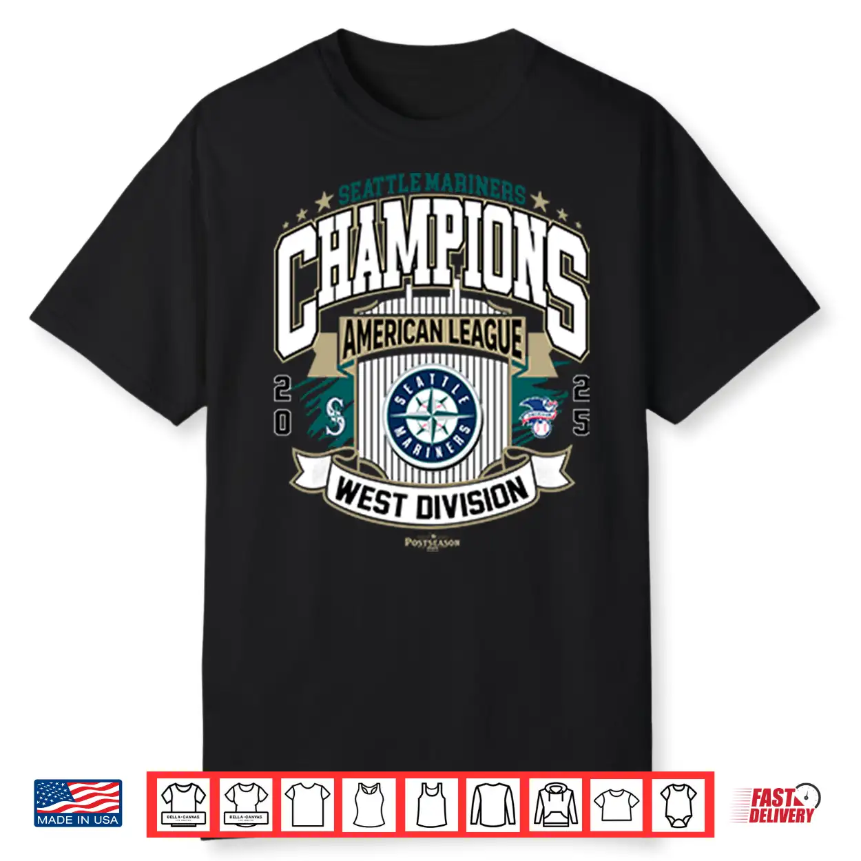 Seattle Mariners American League West Division Champions 2025 Shirt Seattle Mariners American League West Division Champions 2025 Shirt
