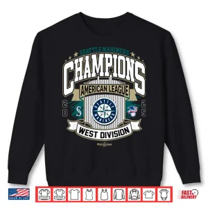 Seattle Mariners American League West Division Champions 2025 Shirt 2 Sweatshirt Seattle Mariners American League West Division Champions 2025 Shirt