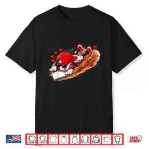 Baseball Valentine’S Day Drip Ice Cream Team Shirt