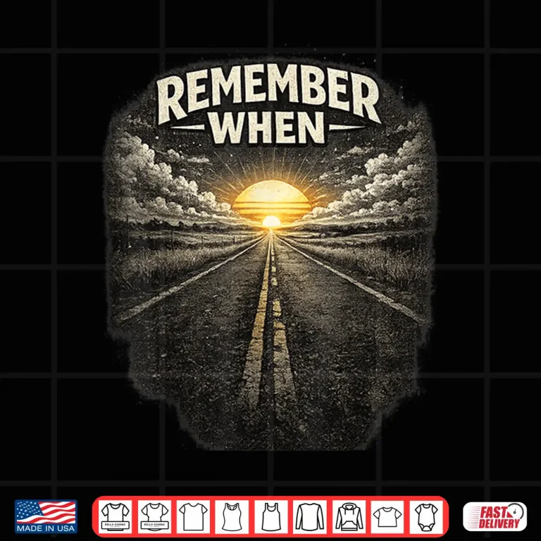 Design Remember When Retro Sunset Old Soul Vintage Shirt
