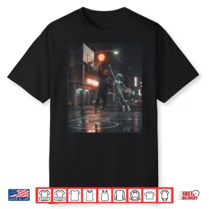 Bigfoot And Alien Basketball. Ufo Bigfoot Cryptid Sports Shirt