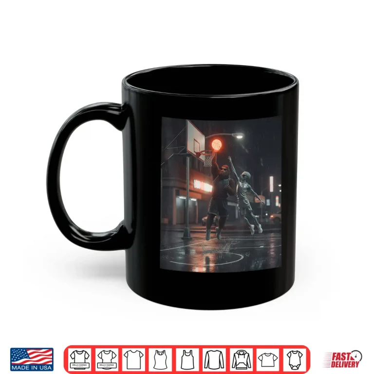 Bigfoot And Alien Basketball. Ufo Bigfoot Cryptid Sports Shirt 3 Mug Bigfoot And Alien Basketball. Ufo Bigfoot Cryptid Sports Shirt